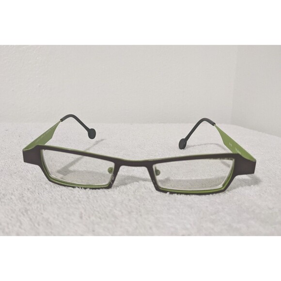 Vintage Lunettes Anne et Valentin Truman B 49 Eyeglasses Green Titanium Frames main image 8
